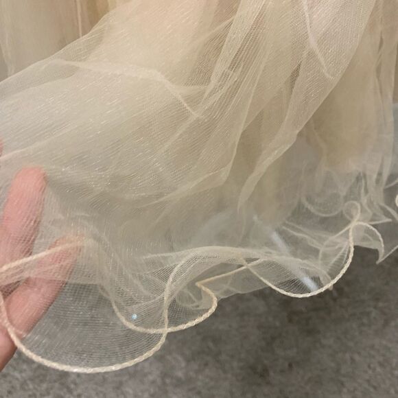 Mesh embroidered beaded Lace Short Ruffled  Dress - Picture 14 of 14